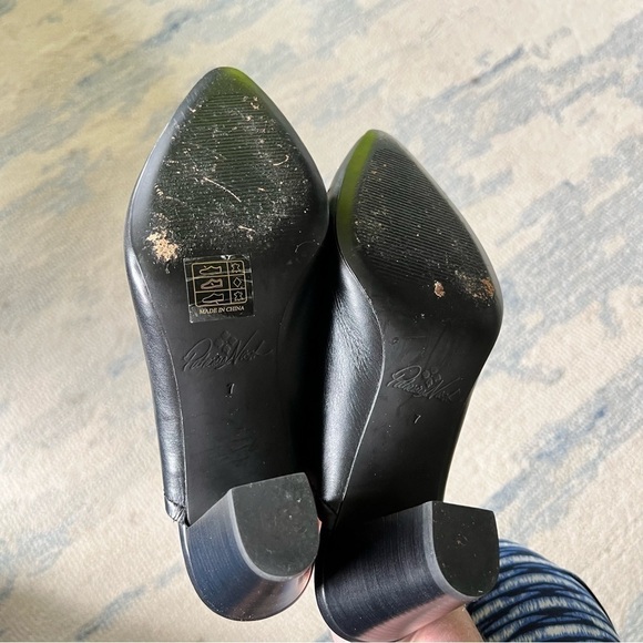 WESTERN Patricia Nash Black & Blue Embroidered Roberta Leather Mule SIZE 7 - Picture 5 of 8